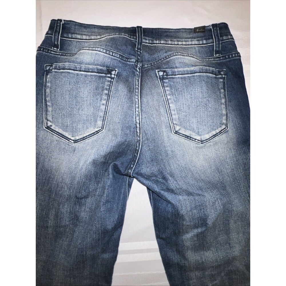 Kancan Moto Woman’s Skinny Stretch Blue Jeans Distressed Size W11/29 - Picture 10 of 11